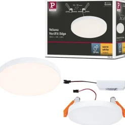 Upotettava LED-paneeli Paulmann VariFit Veluna Edge, IP44, Ø9cm, 6W, 3000K, valkoinen