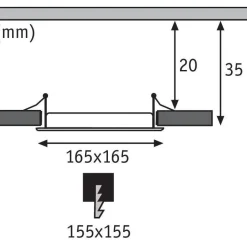 Upotettava LED-paneeli Paulmann, IP44, 16.5x16.5cm, 12W, 4000K, valkoinen