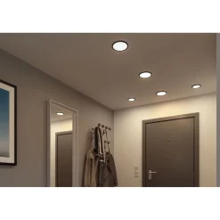 Upotettava LED-paneeli Paulmann VariFit Areo, IP44, Ø118mm, 6.5W, 4000K, musta