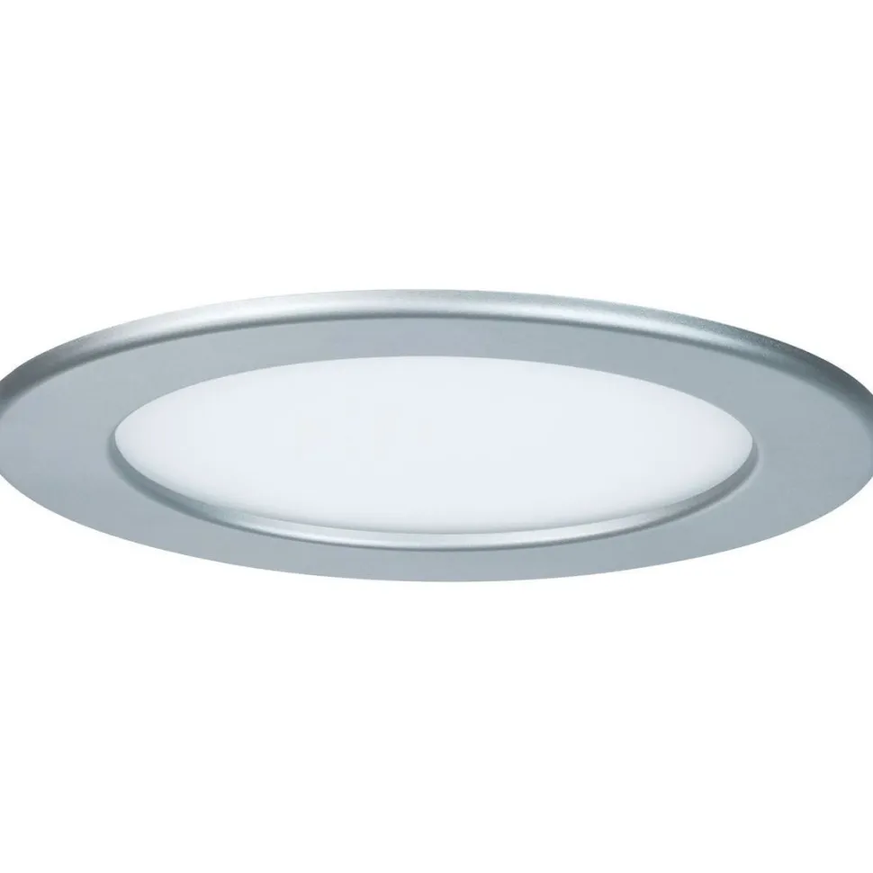 Upotettava LED-paneeli Paulmann, IP44, Ø17cm, 12W, 4000K, mattakromi