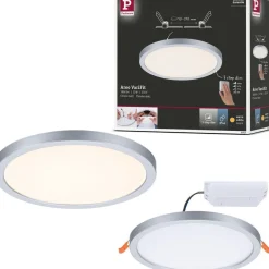 Upotettava LED-paneeli Paulmann VariFit Areo, IP44, Ø17.5cm, 13W, 3000K, himmennettävä, valkoinen