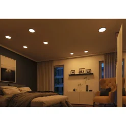 Upotettava LED-paneeli Paulmann VariFit Areo, IP44, Ø23cm, 16W, säädettävä värilämpötila, musta