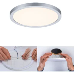 Upotettava LED-paneeli Paulmann VariFit Areo, IP44, Ø17.5cm, 13W, 4000K, mattakromi