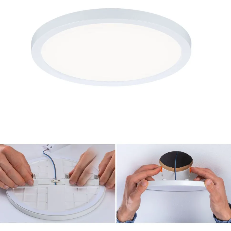 Upotettava LED-paneeli Paulmann VariFit Areo, IP44, Ø17.5cm, 13W, 4000K, mattakromi