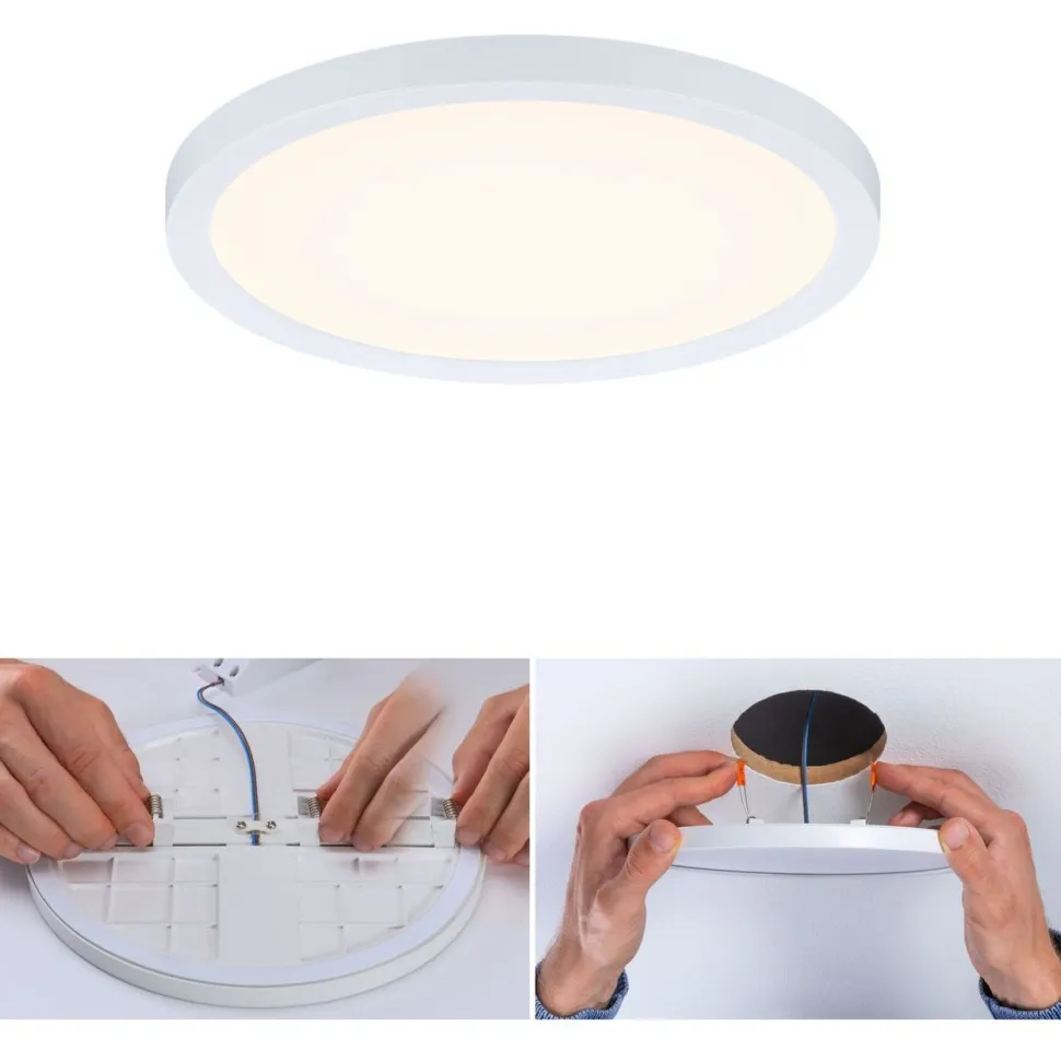 Upotettava LED-paneeli Paulmann VariFit Areo, IP44, Ø17.5cm, 13W, 4000K, mattakromi