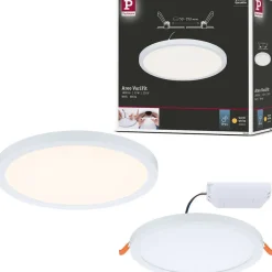 Upotettava LED-paneeli Paulmann VariFit Areo, IP44, Ø17.5cm, 13W, 4000K, mattakromi