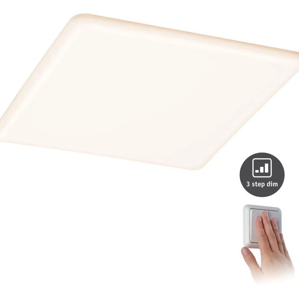 Upotettava LED-paneeli Paulmann VariFit Veluna, IP44, 21.5x21.5cm, 21W, 3000K, himmennettävä, satiini