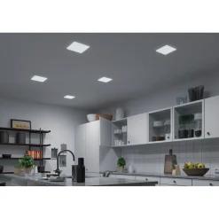 Upotettava LED-paneeli Paulmann Veluna, Smart Home Zigbee 3.0, IP44, 18.5x18.5cm, 14W, säädettävä värilämpötila, himmennettävä