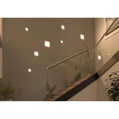 Upotettava LED-paneeli Paulmann Veluna, IP44, 18.5x18.5cm, 17.5W, 4000K, satiini