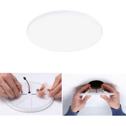 Upotettava LED-paneeli Paulmann VariFit Veluna Edge, IP44, Ø16cm, 12W, 4000K, himmennettävä, valkoinen