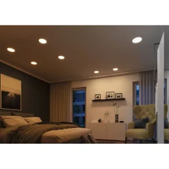 Upotettava LED-paneeli Paulmann VariFit Areo, Smart Home Zigbee 3.0, IP44, Ø23cm, 16W, säädettävä värilämpötila, valkoinen