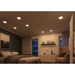 Upotettava LED-paneeli Paulmann VariFit Areo, Smart Home Zigbee 3.0, IP44, Ø23cm, 16W, säädettävä värilämpötila, valkoinen