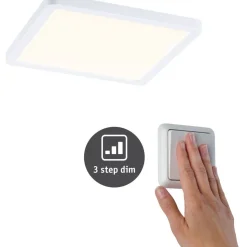 Upotettava LED-paneeli Paulmann VariFit Areo, IP44, 17.5x17.5cm, 13W, 3000K, himmennettävä, valkoinen