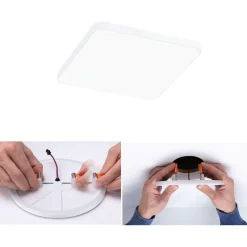 Upotettava LED-paneeli Paulmann VariFit Veluna Edge, IP44, 12x12cm, 8.5W, 4000K, valkoinen