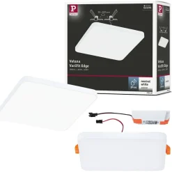 Upotettava LED-paneeli Paulmann VariFit Veluna Edge, IP44, 12x12cm, 8.5W, 4000K, valkoinen