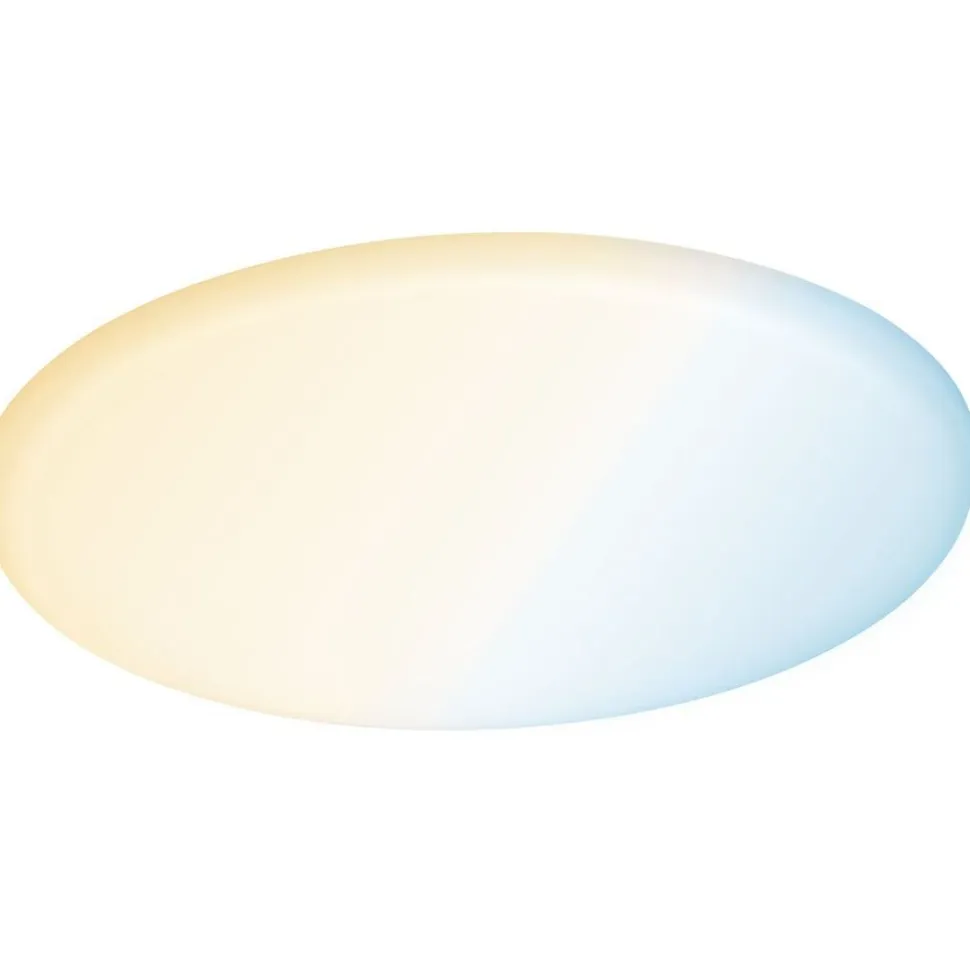 Upotettava LED-paneeli Paulmann Veluna, Smart Home Zigbee 3.0, IP44, Ø18.5cm, 14W, säädettävä värilämpötila, himmennettävä