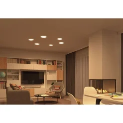 Upotettava LED-paneeli Paulmann Veluna, Smart Home Zigbee 3.0, IP44, Ø18.5cm, 14W, säädettävä värilämpötila, himmennettävä