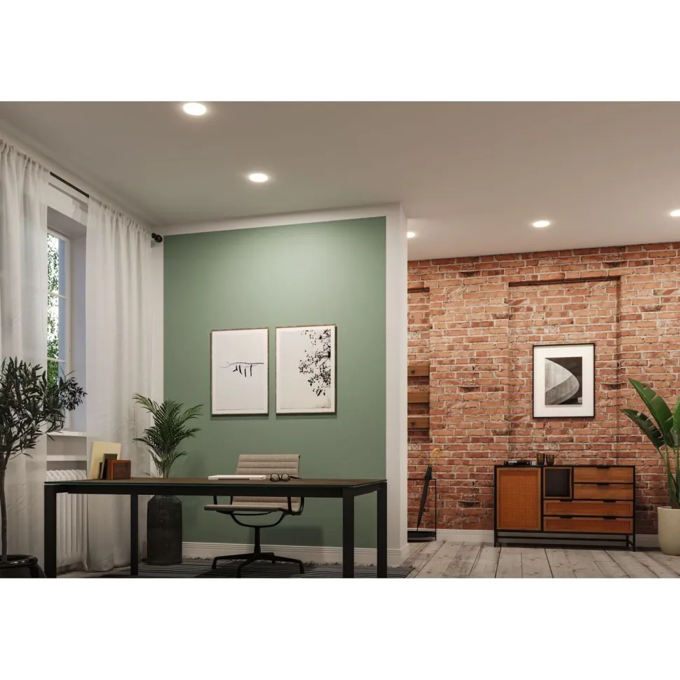 Upotettava LED-paneeli Paulmann Veluna, Smart Home Zigbee 3.0, IP44, Ø18.5cm, 14W, säädettävä värilämpötila, himmennettävä