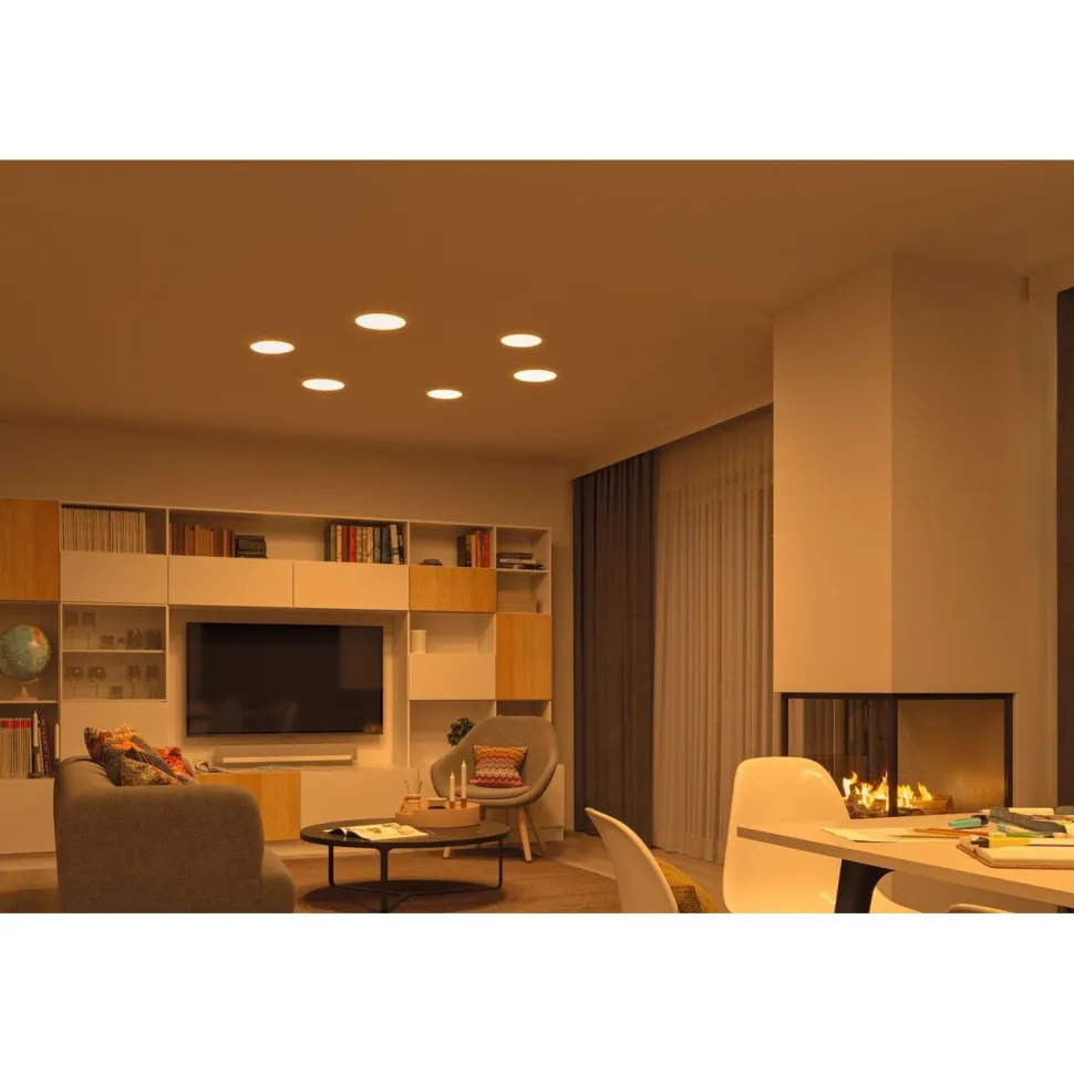 Upotettava LED-paneeli Paulmann Veluna, Smart Home Zigbee 3.0, IP44, Ø18.5cm, 14W, säädettävä värilämpötila, himmennettävä