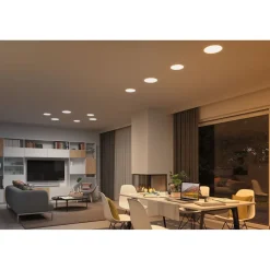 Upotettava LED-paneeli Paulmann Veluna, Smart Home Zigbee 3.0, IP44, Ø18.5cm, 14W, säädettävä värilämpötila, himmennettävä