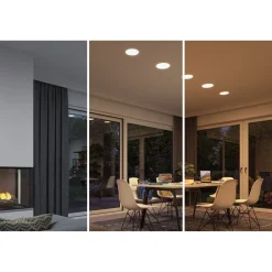Upotettava LED-paneeli Paulmann Veluna, Smart Home Zigbee 3.0, IP44, Ø18.5cm, 14W, säädettävä värilämpötila, himmennettävä