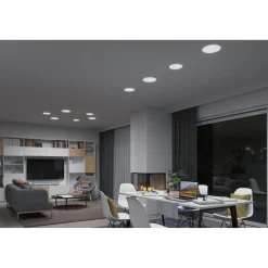 Upotettava LED-paneeli Paulmann Veluna, Smart Home Zigbee 3.0, IP44, Ø18.5cm, 14W, säädettävä värilämpötila, himmennettävä