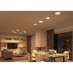 Upotettava LED-paneeli Paulmann Veluna, Smart Home Zigbee 3.0, IP44, Ø18.5cm, 14W, säädettävä värilämpötila, himmennettävä