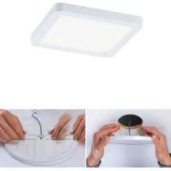 Upotettava LED-paneeli Paulmann VariFit Areo, IP44, 11.8x11.8cm, 6.5W, 3000K, valkoinen