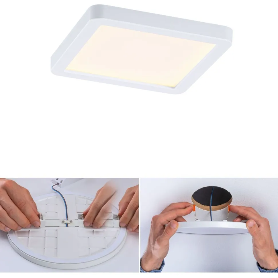 Upotettava LED-paneeli Paulmann VariFit Areo, IP44, 11.8x11.8cm, 6.5W, 3000K, valkoinen