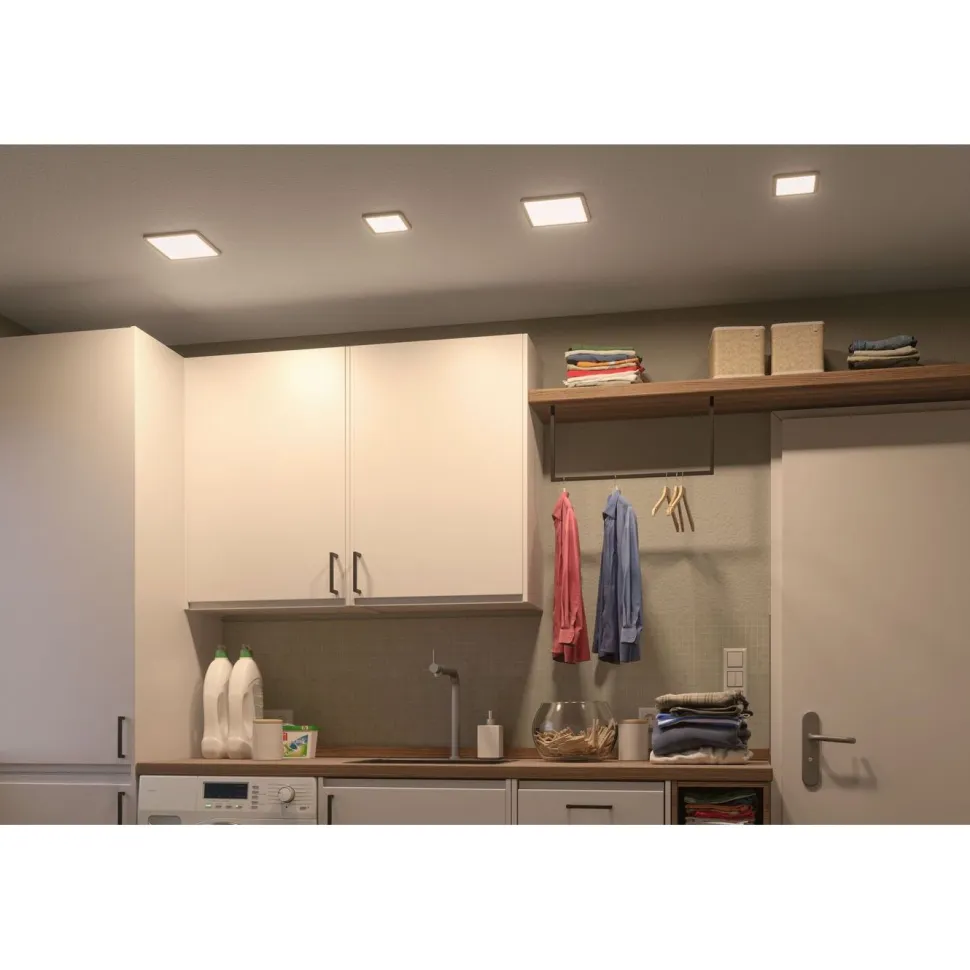Upotettava LED-paneeli Paulmann VariFit Areo, IP44, 11.8x11.8cm, 6.5W, 3000K, valkoinen