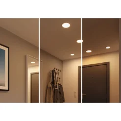 Upotettava LED-paneeli Paulmann VariFit Areo, IP44, Ø23cm, 16W, 3000K, himmennettävä, valkoinen