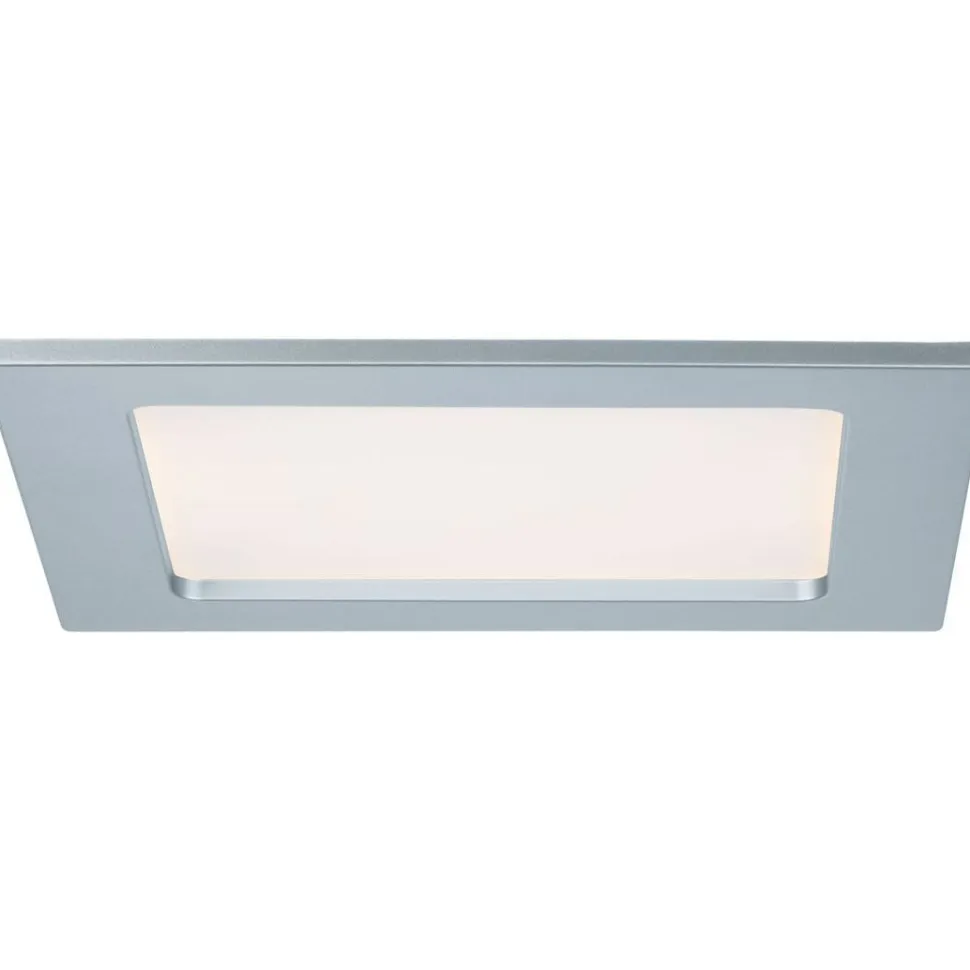 Upotettava LED-paneeli Paulmann, IP44, 16.5x16.5cm, 12W, 2700K, mattakromi