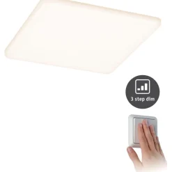 Upotettava LED-paneeli Paulmann VariFit Veluna, IP44, 18.5x18.5cm, 17W, 3000K, himmennettävä, satiini