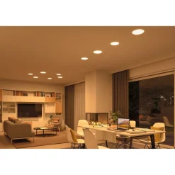 Upotettava LED-paneeli Paulmann Veluna, Smart Home Zigbee 3.0, IP44, Ø21.5cm, 17W, säädettävä värilämpötila, himmennettävä