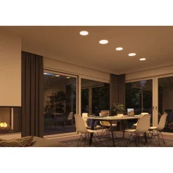 Upotettava LED-paneeli Paulmann Veluna, Smart Home Zigbee 3.0, IP44, Ø21.5cm, 17W, säädettävä värilämpötila, himmennettävä