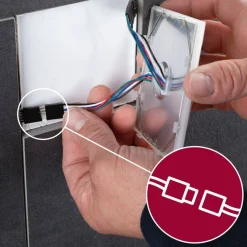 Upotettava LED-seinävalaisinsarja Paulmann LumiTiles, 5 valaisinta, Smart Home Zigbee 3.0, IP44, 10x10cm, RGBW+, himmennettävä, valkoinen