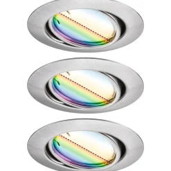 Upotettava LED-valaisin Paulmann Base Coin, 3kpl, Smart Home Zigbee 3.0, Ø90mm, himmennettävä, RGBW+, mattamusta