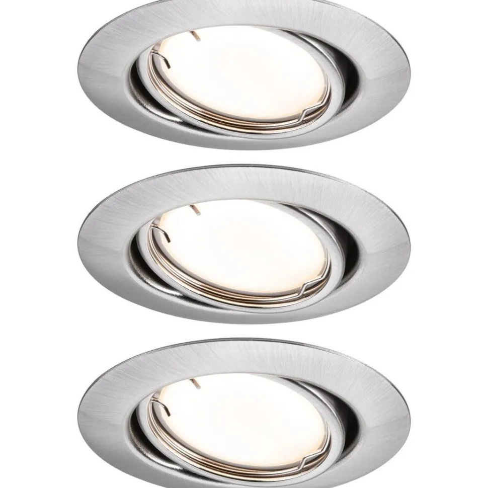 Upotettava LED-valaisin Paulmann Base Coin, 3kpl, Smart Home Zigbee 3.0, Ø90mm, himmennettävä, 3000K, mattamusta