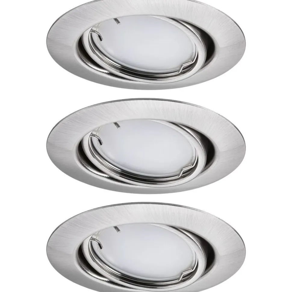 Upotettava LED-valaisin Paulmann Base Coin, 3kpl, Smart Home Zigbee 3.0, Ø90mm, himmennettävä, 3000K, mattamusta