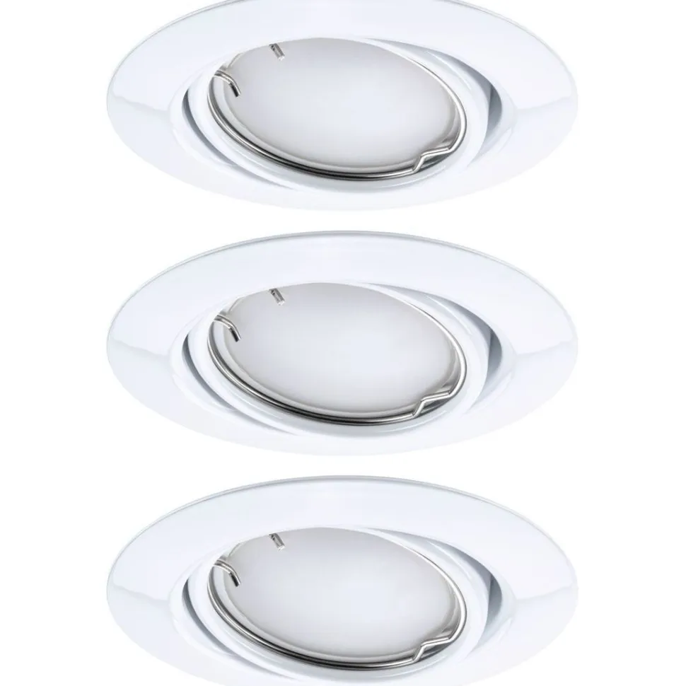 Upotettava LED-valaisin Paulmann Base Coin, 3kpl, Smart Home Zigbee 3.0, Ø90mm, himmennettävä, 3000K, mattamusta