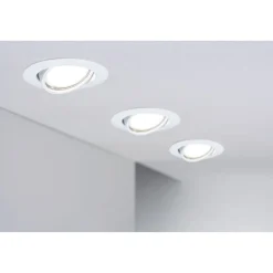 Upotettava LED-valaisin Paulmann Base, 3kpl, Ø90mm, GU10, 5W, 350lm, 3000K, himmennettävä, valkoinen