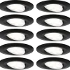 Upotettava LED-valaisin Paulmann Calla, 10kpl, IP65, Ø90mm, 6W, 500lm, 4000K, mattamusta