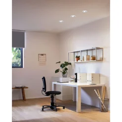 Upotettava LED-valaisin Paulmann Nova Plus Coin, Smart Home Zigbee 3.0, Ø84mm, säädettävä värilämpötila, himmennettävä, harjattu rauta