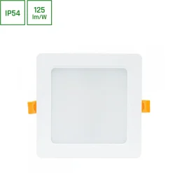 Upotettava alasvalo Spectrum Dure 3 110° IP54 IK06 neliö valkoinen, eri vaihtoehtoja