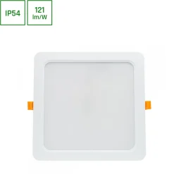 Upotettava alasvalo Spectrum Dure 3 110° IP54 IK06 neliö valkoinen, eri vaihtoehtoja