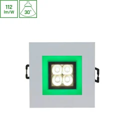 Upotettava kohdevalaisin Spectrum Fiale 4x1W 30° 80x80x40mm, eri vaihtoehtoja