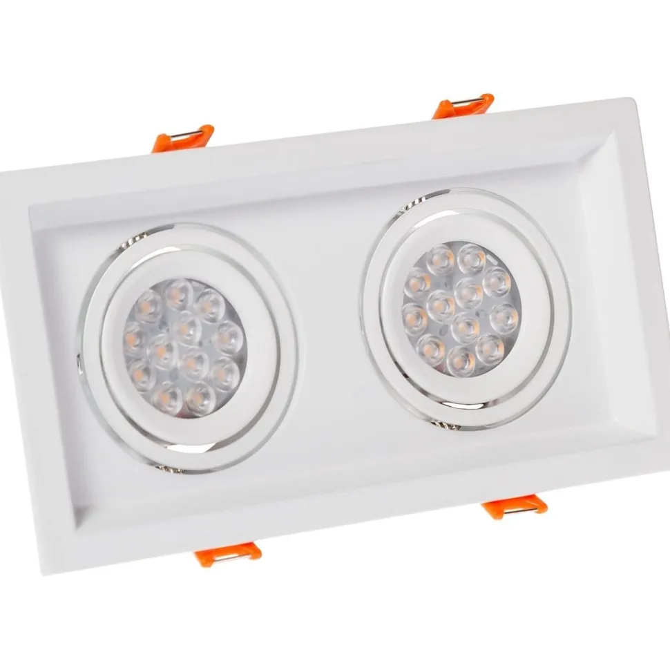Upotettava kohdevalaisin Spectrum Mdd Mini Due GU10 x2 110x210x40mm valkoinen