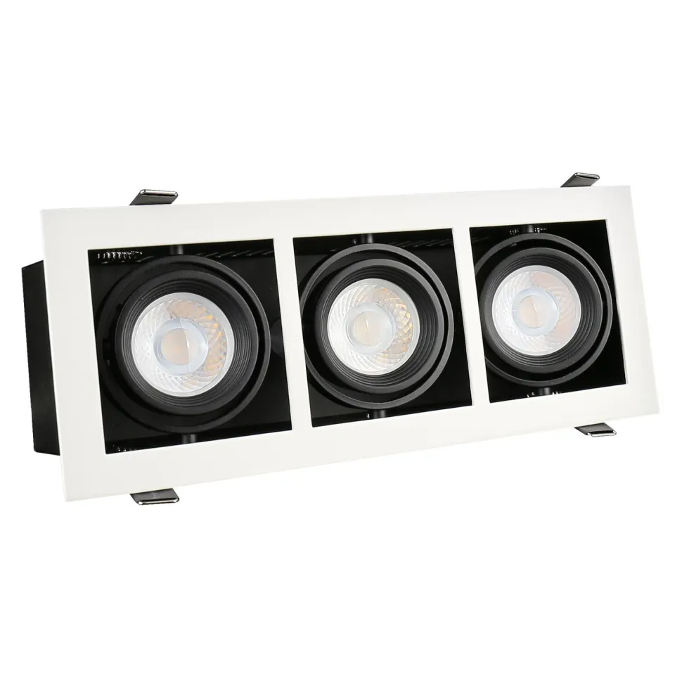 Upotettava kohdevalaisin Spectrum Modern Day Mini 3xGU10 112x289x115mm valkoinen/musta