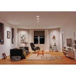 Upotettava LED-kalustevalaisin Paulmann Whirl, 3kpl, Ø65mm, 2.4W, 55lm, 2700K, satiini