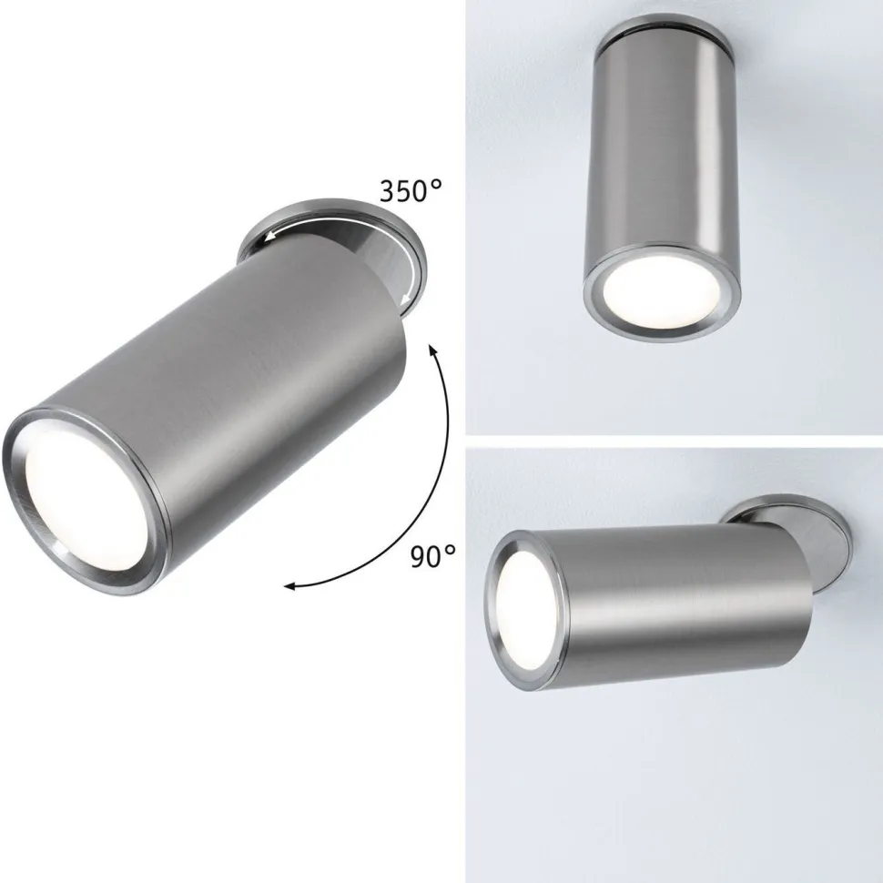 Upotettava LED-kohdevalaisin Paulmann Turnal, 60mm, 90°, 6W, 470lm, 2700K, himmennettävä, mattamusta